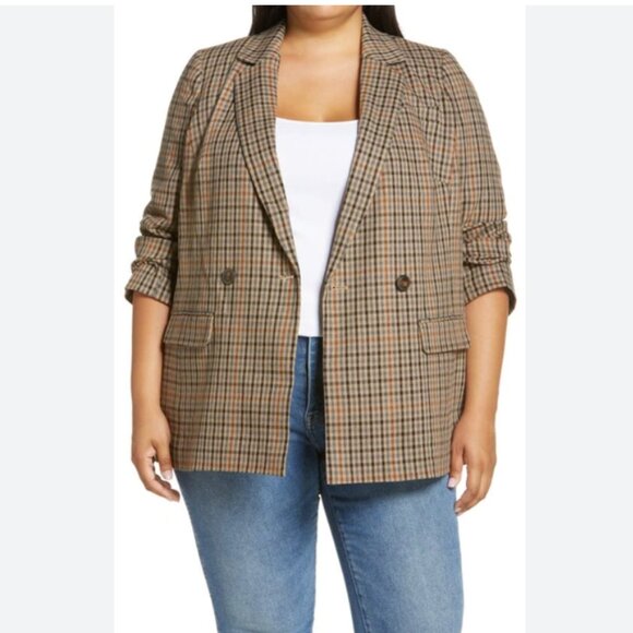 Madewell Plus Dorset Womens Blazer Coster Plaid Size 2X - Picture 3 of 6